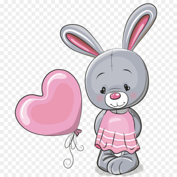 Rabbit Cartoon Cuteness Illustration - Vector cute little bunny 