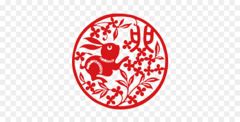 Rabbit Chinese New Year Chinese zodiac Chinese calendar Dog - Creative paper-cut rabbit 