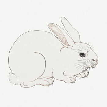 Rabbit collage element, Japanese vintage | Free PSD Illustration - rawpixel Rabbit collage element, Japanese vintage | Free PSD Illustration - rawpixel