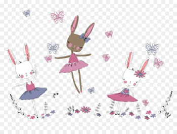 Rabbit Drawing - Hand-painted cute rabbit Rabbit Drawing - Hand-painted cute rabbit