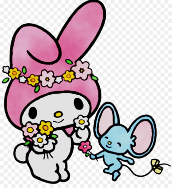 Rabbit My Melody Hello Kitty Sanrio Purin -  