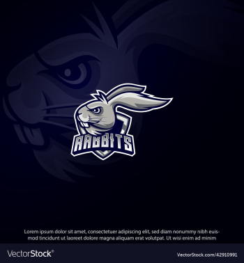 rabbits mascot logo rabbits mascot logo