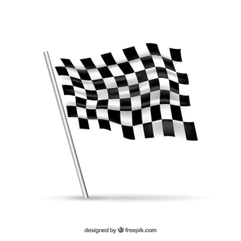 Race checkered flags with realistic design