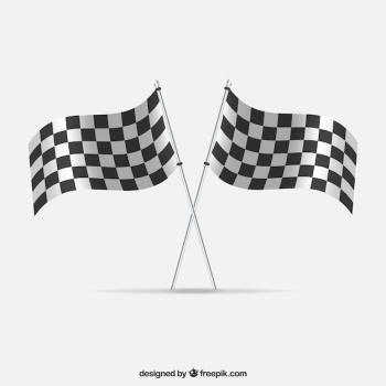 Race checkered flags with realistic design