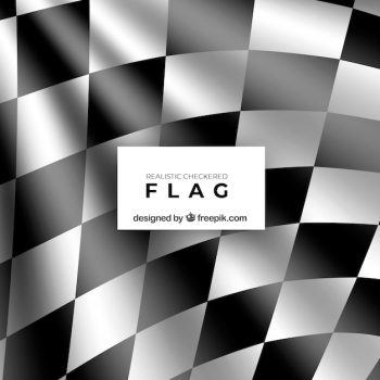 Race checkered flags with realistic design