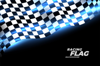 Racing checkered flag sports background Free Vector