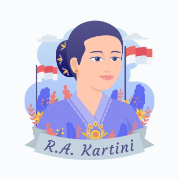 Raden ajeng kartini illustration Free Vector Raden ajeng kartini illustration Free Vector
