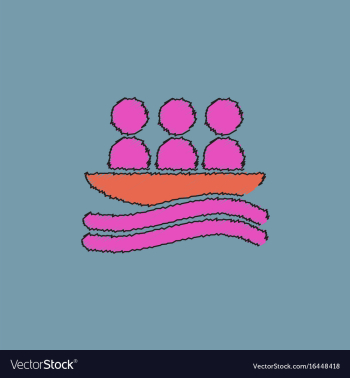 Rafting kayaking team design in hatching style vector image Rafting kayaking team design in hatching style vector image