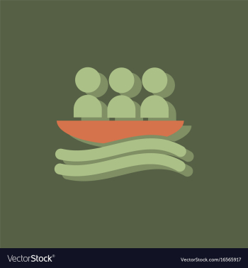 Rafting kayaking team design in sticker style vector image Rafting kayaking team design in sticker style vector image