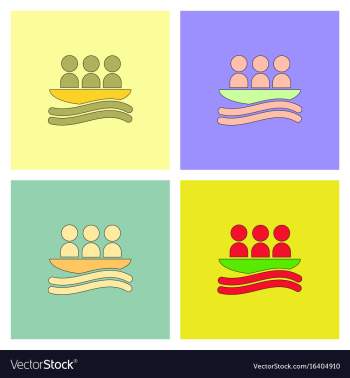 Rafting kayaking team design set vector image Rafting kayaking team design set vector image