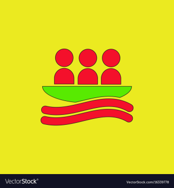 Rafting kayaking team design vector image Rafting kayaking team design vector image