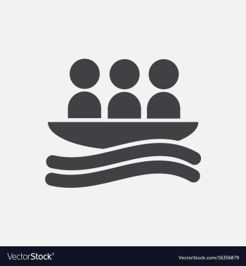 Rafting kayaking team design vector image Rafting kayaking team design vector image