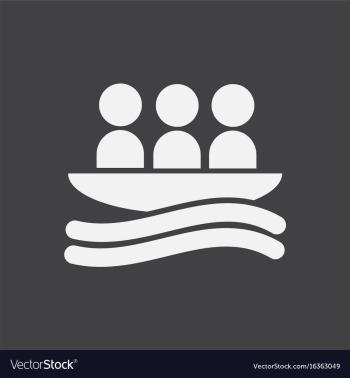 Rafting kayaking team design vector image Rafting kayaking team design vector image