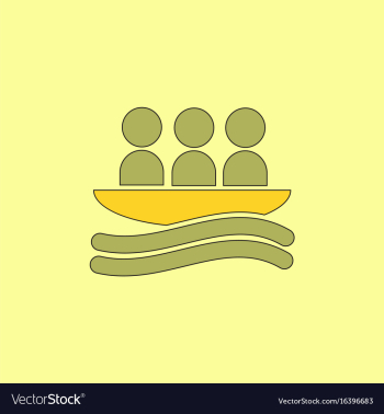 Rafting kayaking team design vector image Rafting kayaking team design vector image