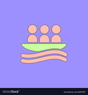 Rafting kayaking team design vector image Rafting kayaking team design vector image