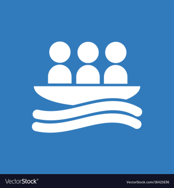 Rafting kayaking team design vector image Rafting kayaking team design vector image