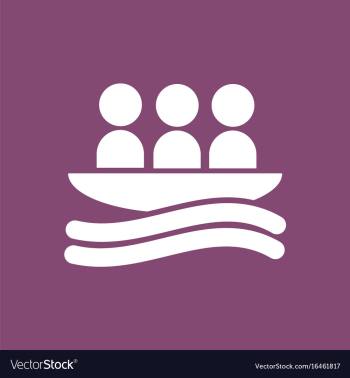 Rafting kayaking team design vector image Rafting kayaking team design vector image