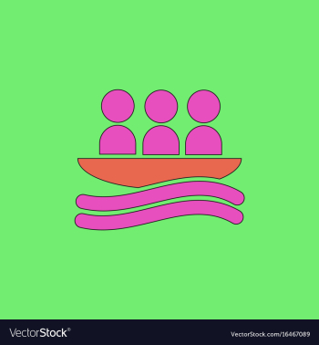 Rafting kayaking team design vector image Rafting kayaking team design vector image