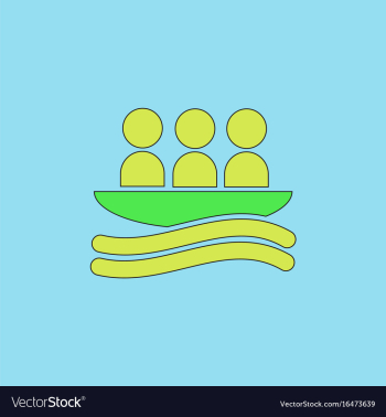Rafting kayaking team design vector image Rafting kayaking team design vector image