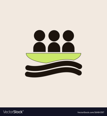 Rafting kayaking team design vector image Rafting kayaking team design vector image