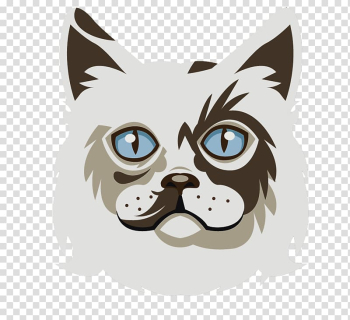 Ragdoll Whiskers Kittens today Dog, White cat cartoon animal free material transparent background PNG clipart