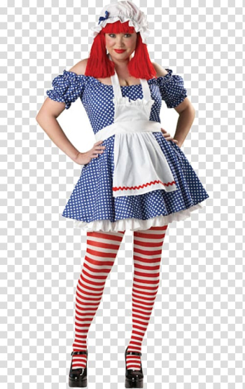 Raggedy Ann Ragdoll Rag doll Halloween costume, Rag Doll transparent background PNG clipart