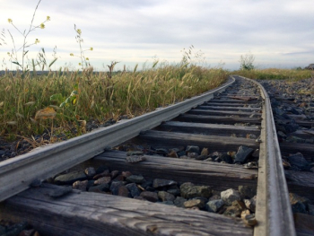 Railroad Track Against Sky Railroad Track Against Sky