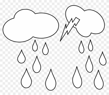 Rain Cloud - Rainy Black Background Clipart