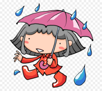 Rain Illustration Season Clothing Accessories Umbrella - Rain Illustration Season Clothing Accessories Umbrella -