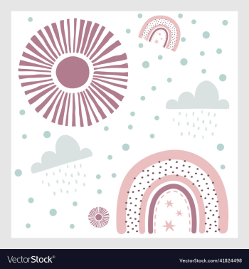rainbow cloud sun abstract - good for wall rainbow cloud sun abstract - good for wall
