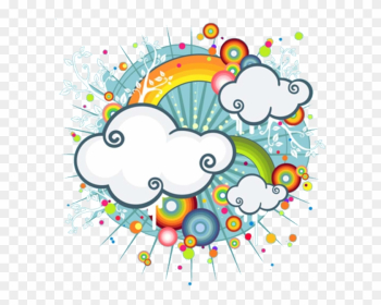 Rainbow Clouds - Rainbow Background Rainbow Clouds - Rainbow Background