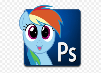 Rainbow Dash Photoshop Icon By Rhubarb-leaf - Cartoon