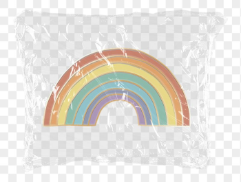 Rainbow doodle png plastic bag | Free PNG - rawpixel