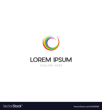 Rainbow recycle creative design logo vector image Rainbow recycle creative design logo vector image