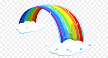 Rainbow Reese's Peanut Butter Cups Light Color Illustration - Rainbow with Clouds PNG Clipart 