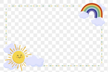 Rainbow & sun png frame, | Free PNG - rawpixel