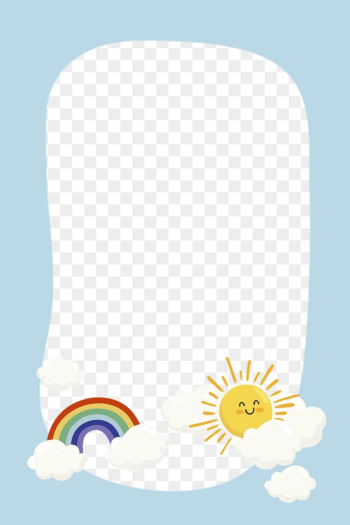 Rainbow & sun png frame, | Free PNG - rawpixel