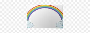 Rainbow With Smiling Clouds On The Ends Canvas Print - Rainbow Rainbow With Smiling Clouds On The Ends Canvas Print - Rainbow