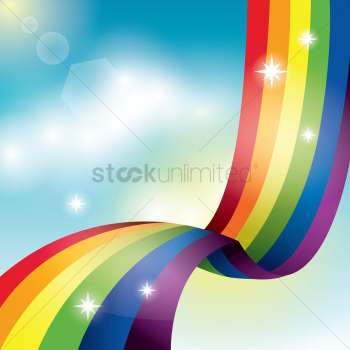 Rainbow with stars Rainbow with stars