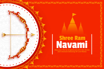 Ram navami festival background with bow and arrow Free Vector Ram navami festival background with bow and arrow Free Vector