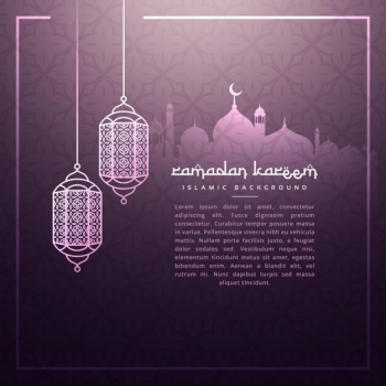 Ramadan background with hanging lamps Ramadan background with hanging lamps