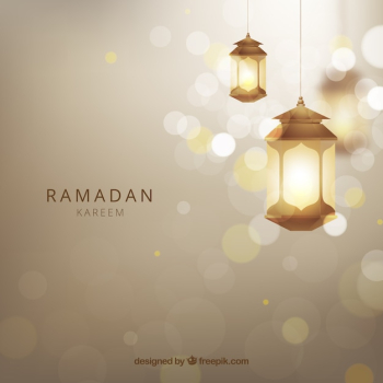 Ramadan background with realistic lamps Ramadan background with realistic lamps