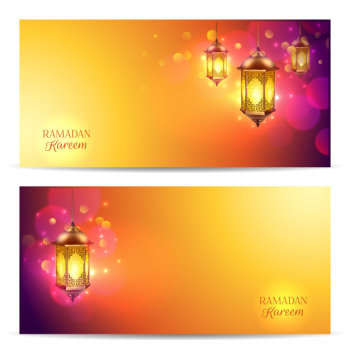 Ramadan banner set Ramadan banner set