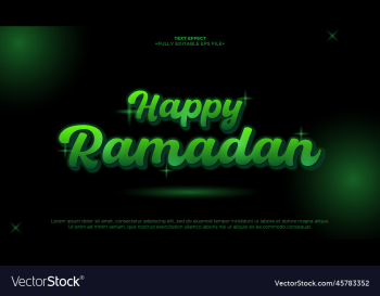 ramadan kareem 3d text effect