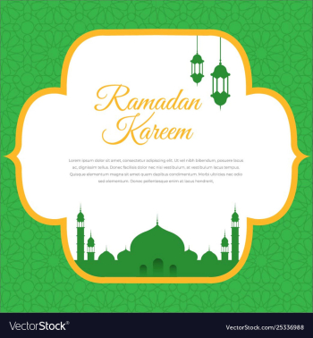 Ramadan kareem greeting template islamic vector image Ramadan kareem greeting template islamic vector image