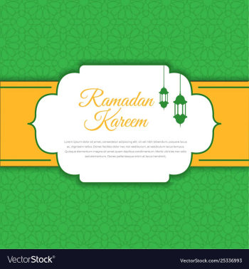Ramadan kareem greeting template islamic vector image Ramadan kareem greeting template islamic vector image