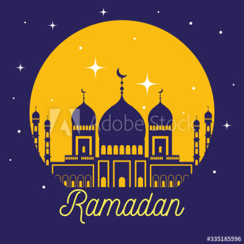ramadan kareem poster with facade mosque design ramadan kareem poster with facade mosque design