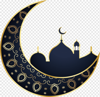 Ramadan Mosque Islam Eid al-Fitr Eid Mubarak, Church of the moon religious Poster, mosque with moon, advertisement Poster, arabic, religion png