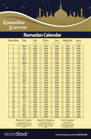 ramadan mubarak calender