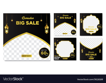 ramadan sale social media post template banners